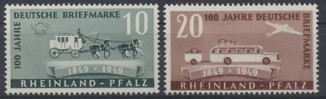 694865) FZ Rheinland Pfalz Nr.49-50** 100 Jahre dt. Briefmarken