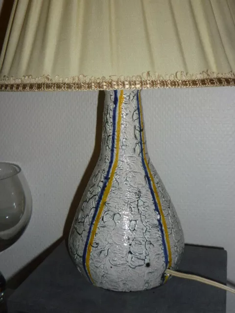 Ancienne Pied De Lampe De Chevet En Ceramique  Vallauris ? Vintage 50/60