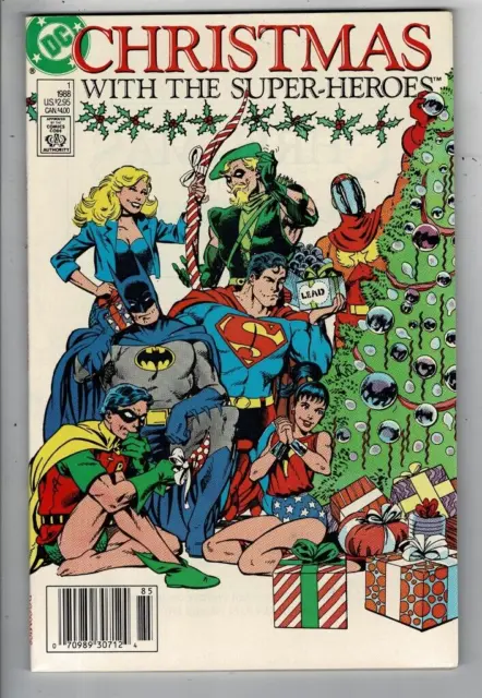 1988 Christmas With The Super-Heros #1 Dc Comics Holiday Special Nyc301