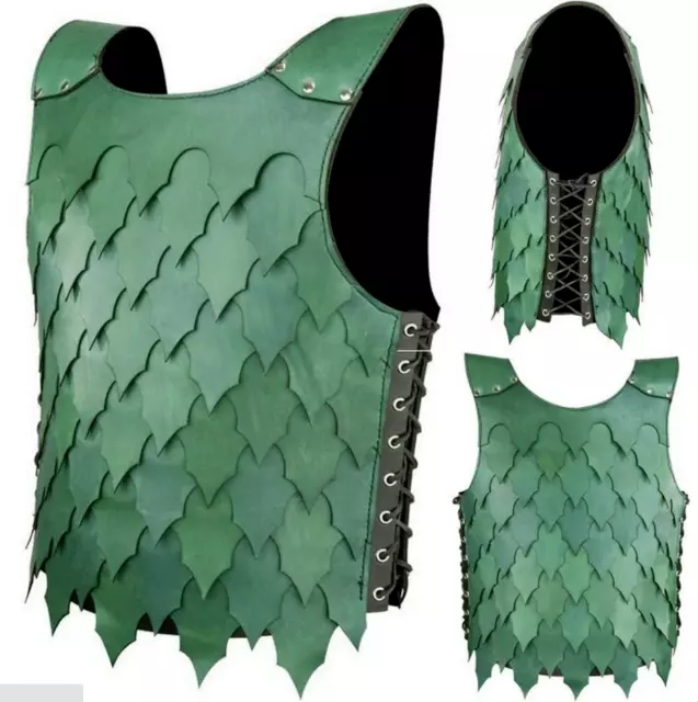 Larp SCA Greek Leather leaf Breastplate Imperial Men LARP Elf Leather Armor