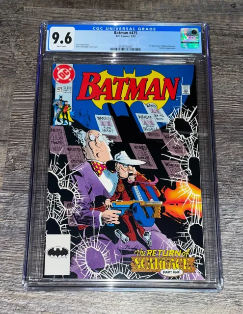 Batman #475 CGC 9.6 NM+ DC 1992 Scarface Gotham Girls 1st App Renee Montoya