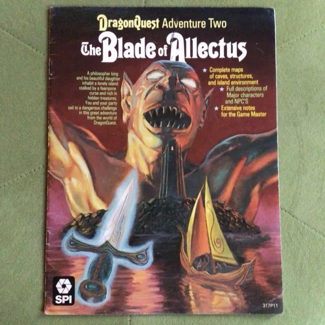 The Blade of Allectus - Dragonquest Adventure Two by SPI 317P11 VG