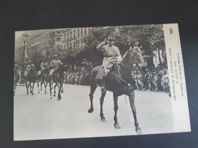 WW1 photo/postcard  French General  Mangin  1919 Paris RARE.
