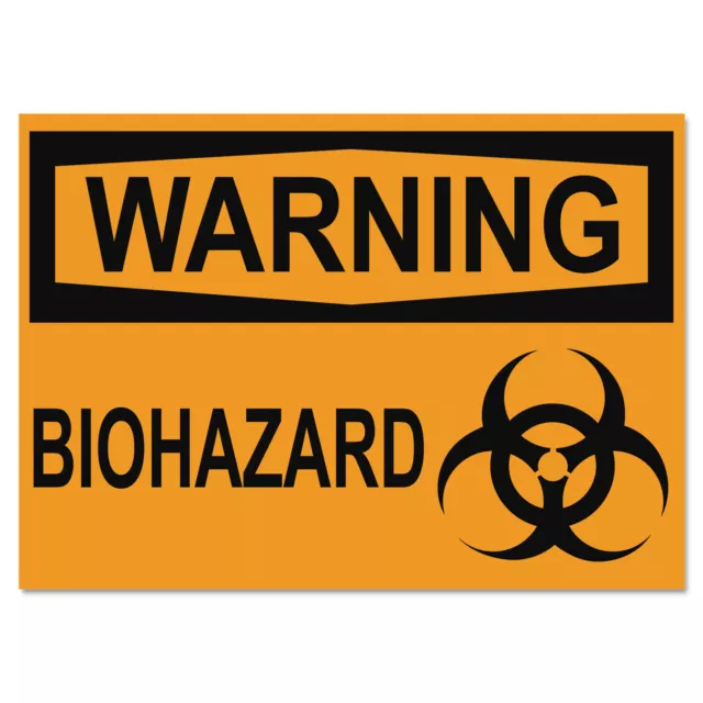 Headline Sign OSHA Safety Signs WARNING BIOHAZARD Orange/Black 10 x 14 5498