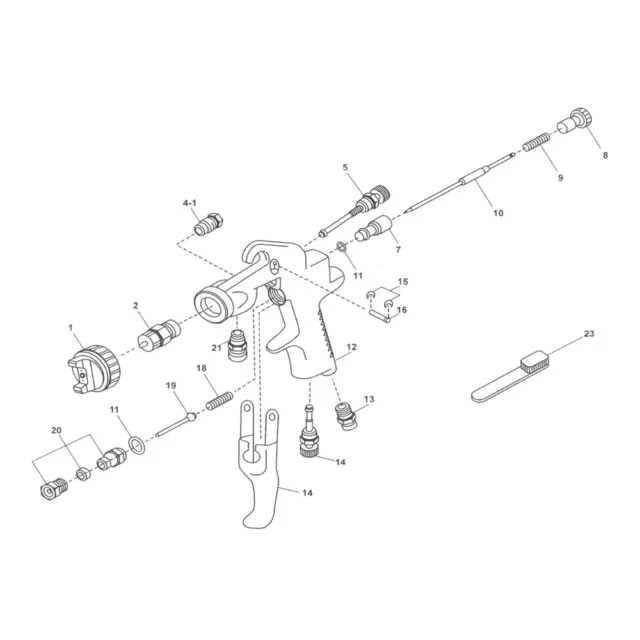 Anest Iwata 2Spray Reservice Kit Suit N77 Spray Gun 1.2-2.5 mm Service Repair N7