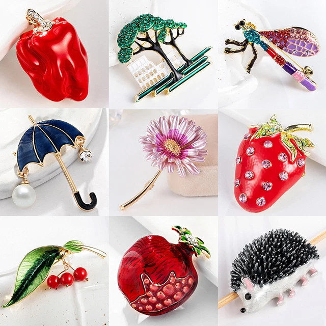 Fruit Shape Women Brooch Pin Scarf Buckle Sweater Suit Shirt Pin Jewelry Decor