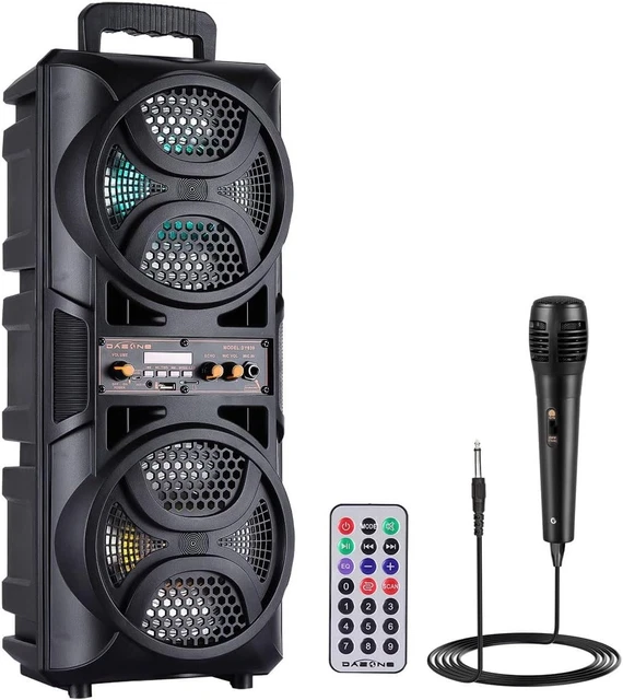 PORTABLE BLUETOOTH PARTY Speaker Wireless Karaoke System Lights TWS ...
