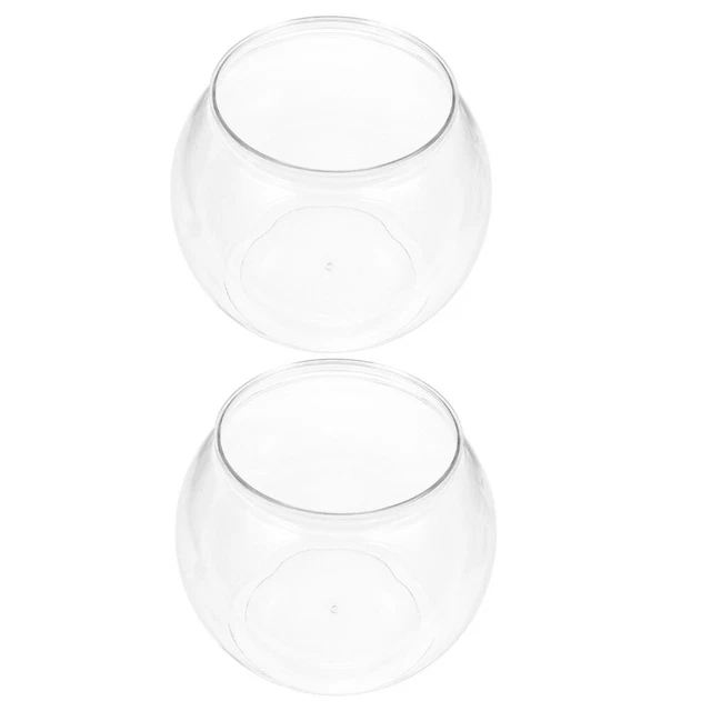 2 Pcs Desktop Aquarium Tank Plant Fish Bowl Goldfish Flower Pots Globe