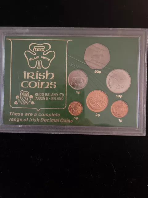 Ireland Irish Decimal Coin UNC Set - 1980-81 Reid's