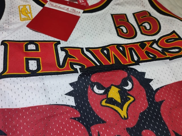 DIKEMBE MUTOMBO 55 Atlanta Hawks White Basketball NBA Jersey Size XL Â£52.00 - PicClick UK