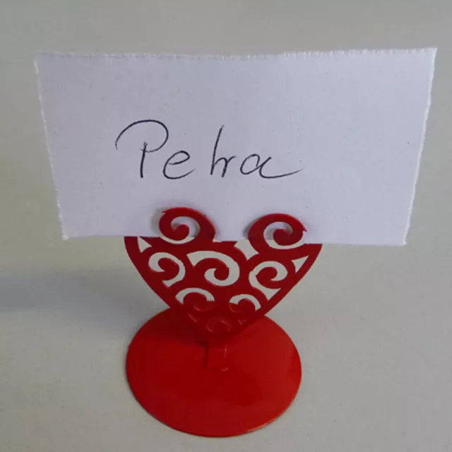 Porta Carte Foto Segnaposto Matrimonio Cuore Rosso Gästekarte Quantità a Scelta