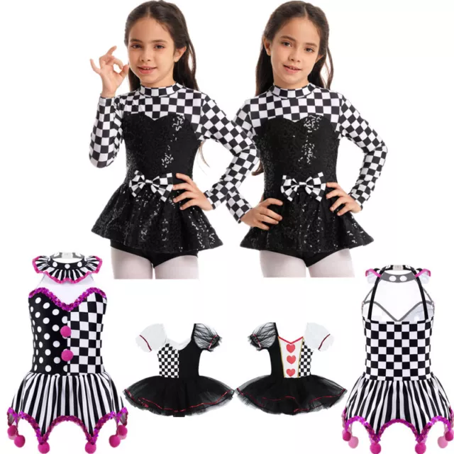 Girls Sequins Ballet Dance Dress Leotard Jazz Dancewear Cosplay Carnival Costume