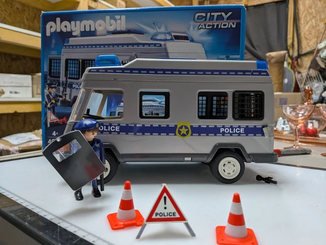 PLAYMOBIL 5253 City Action Cargo, Grue Et Containers, Vintage 2012 Complet