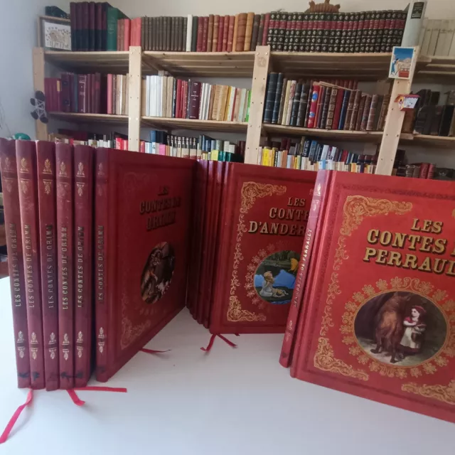 Contes illustrés, Atlas, 14 volumes, Andersen, Grim, Perault