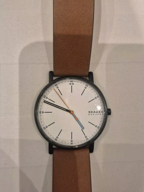SKAGEN WATCH SKW6374 Mens Signature Watch With Brown Leather Strap Rrp 139 69.99 PicClick UK