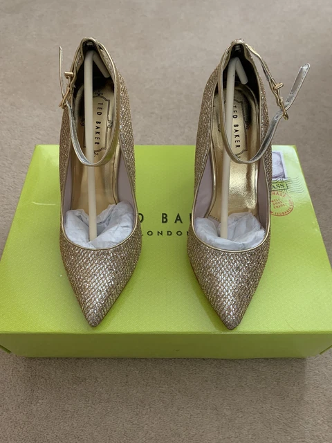 TED BAKER GOLD Ankle Strap Court Shoes Size 3 42.00 PicClick UK
