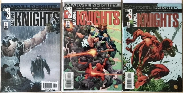 Marvel Knights, 3 Issue Bundle, 2002, Daredevil, Punisher, Black Widow, Vgc