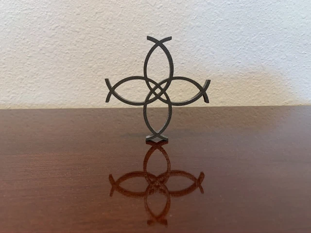 Christian Ichthys Fish Symbols, Car Ornament, Container, Jewelry Box, Desk Decor 2