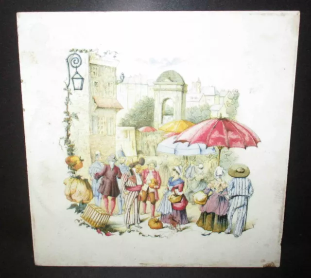 ancien carreau de carrelage en faïence de choisy le roi début XX ème