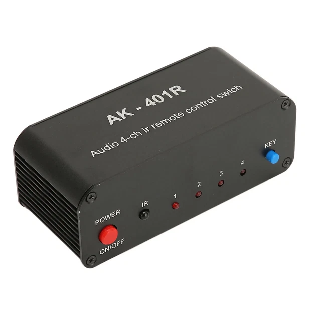 4 Way AV Switch Switcher 4 In 4 Out Composite Video Stereo Selector