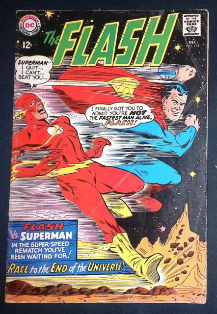 The Flash #175 Silver Age DC Comics 2nd Superman Flash Race VG