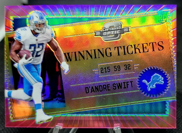 2020 Contenders Optic - D'Andre Swift - Pink Rookie RC Insert SSP#75/75! DET!