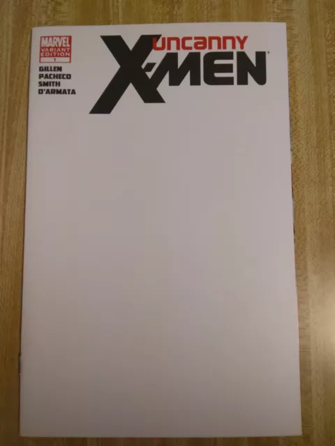 Uncanny X-Men #1 Blank Sketch Cover Marvel Comics 2012 NM