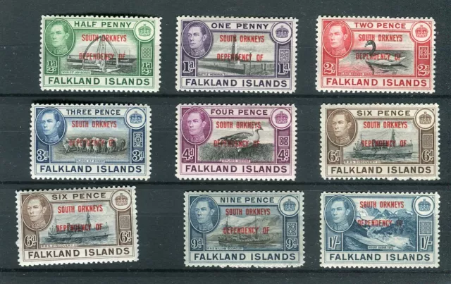 Falkland Islands KGVI 1944-45 South Orkneys + shade C6a SG.C1/8 UM