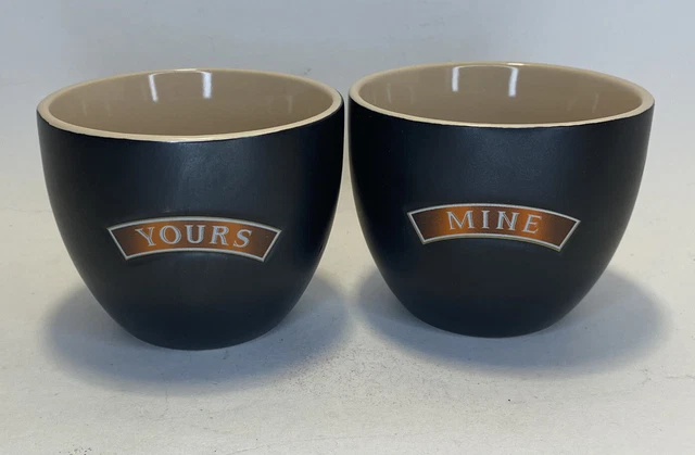 Set Of 2 Bailey's Irish Cream Yours And Mine Mugs Bowls Cups Desert