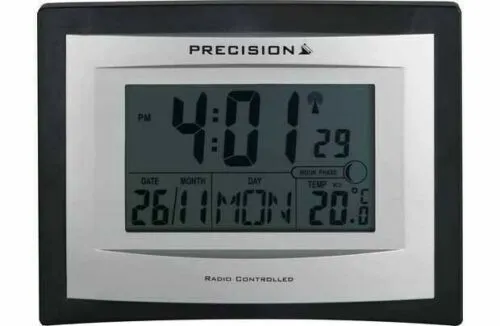 Precision Radio Controlled Date & day LCD Wall Mountable / Desk Clock AP046
