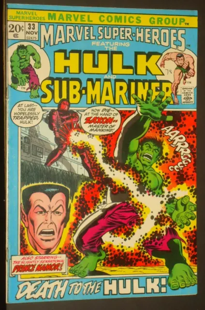 Marvel Super-Heroes #33 Nov 1972