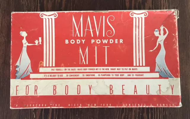 VINTAGE Circa 1940s-1950s? MAVIS TALC MIT, V. Vivaudou Inc