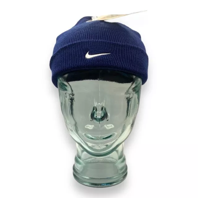 Deadstock Nike Kids Size Beanie In Navy Blue. Bnwt