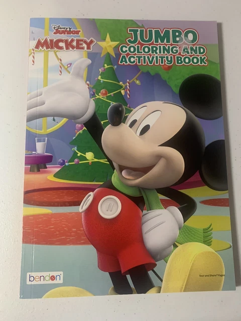 DISNEY JR MICKEY Mouse Christmas Jumbo Coloring Activity Book Holiday ...