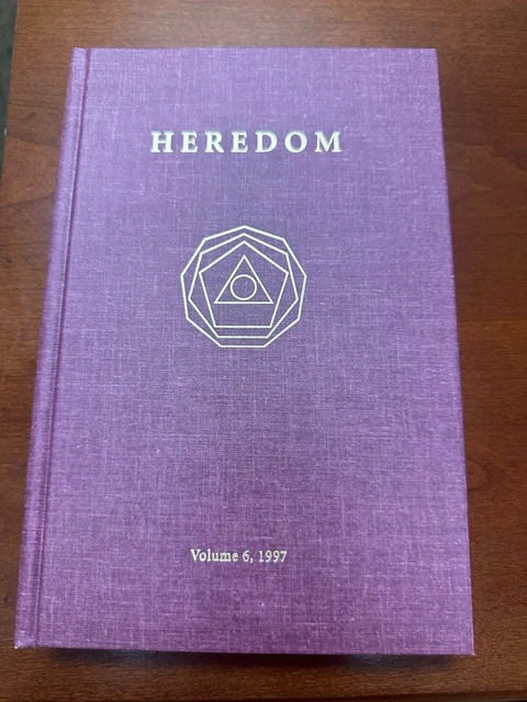 Heredom Scottish Rite Research Society Volume 6 Freemasonry Masonic NEW 1997