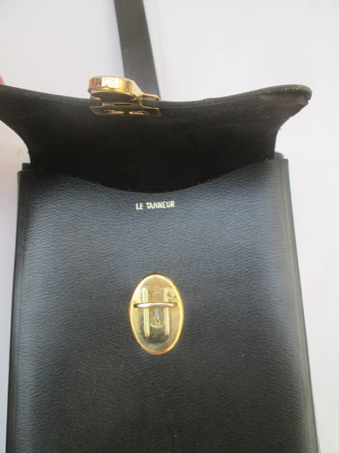 Pochette Cuir Vintage LE TANNEUR - Grand Format A4, Années 60, Marron, Occasion