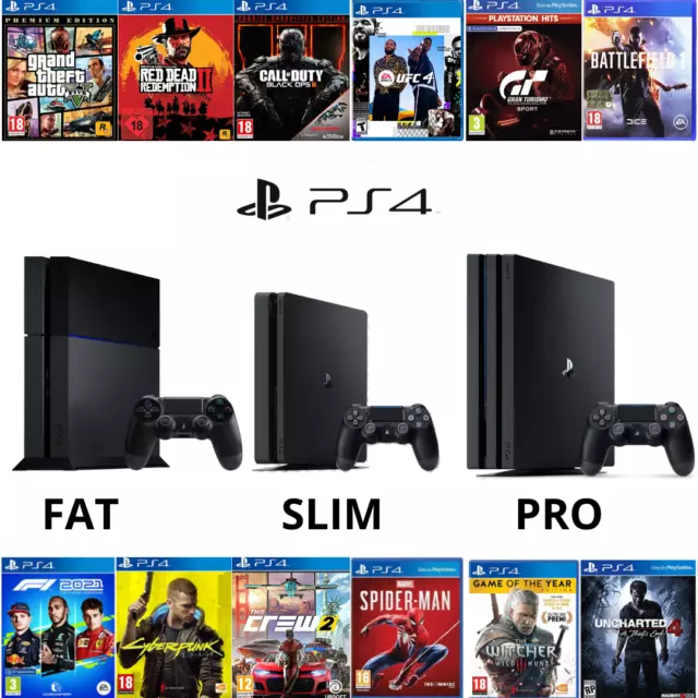 Playstation 4 Ps4 Usata Fat Slim Pro Con Controller Ps4 e Gioco Ps4 Console Ps4