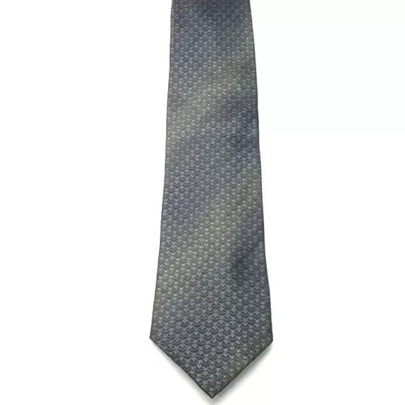 VINTAGE BRUNO BARELLI Handmade 100% Italian Silk Tie- Gray/Green $11.99 ...