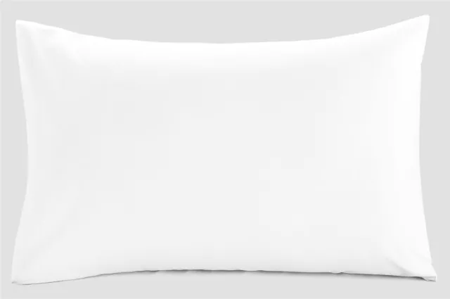 White 100% Cotton Percale Emperor Pillowcases Pillow Cases 20" x 42" Pack of 2