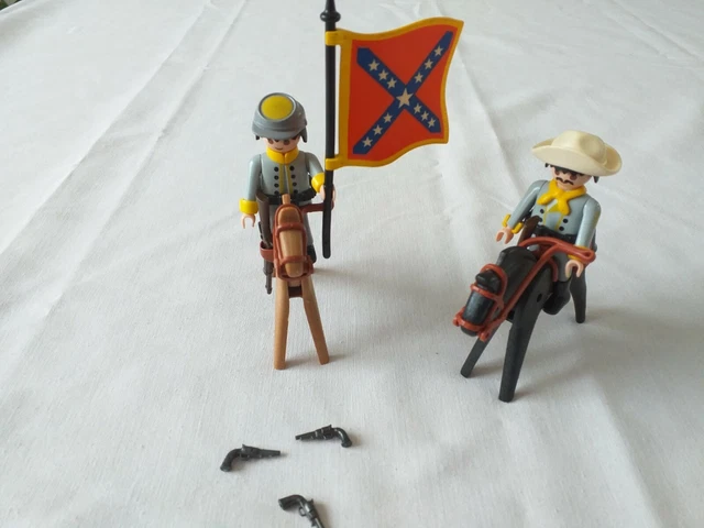 Canons et soldats sudistes - Playmobil Far West 3784 - Prix & Rareté
