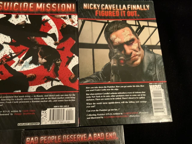 Punisher Max by Garth Ennis Vol 2-6 + 2 Marvel TPB 2018 See Desc. VG 9