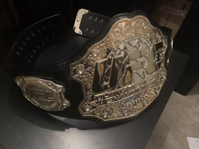 Rare UFC Official Championship Belt Signed Twice by Randy Couture