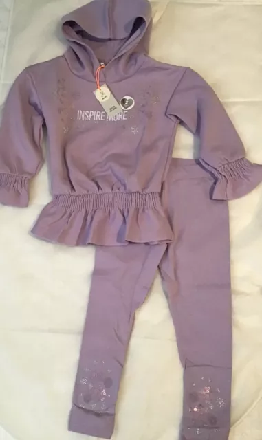 Set felpa con cappuccio River Island mini ragazze età 18-24 mesi Sparkle peplum