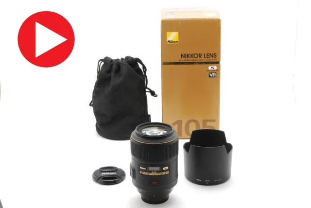 Video [TOP MINT] Nikon AF-S VR Micro-Nikkor 105mm F/2.8G IF-ED Camera Lens JAPAN