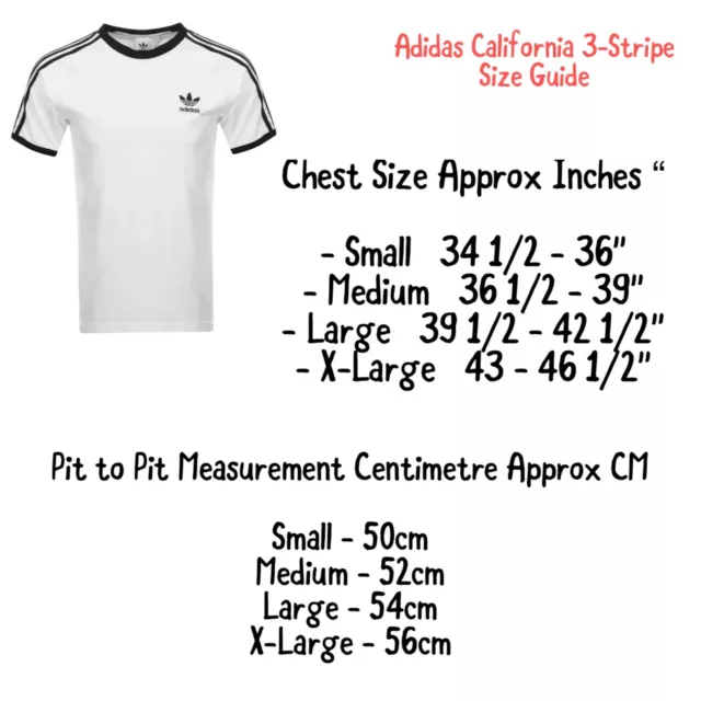 ADIDAS ORIGINALS CALIFORNIA T Shirt Adicolor 3 Stripe Mens Short Sleeve ...