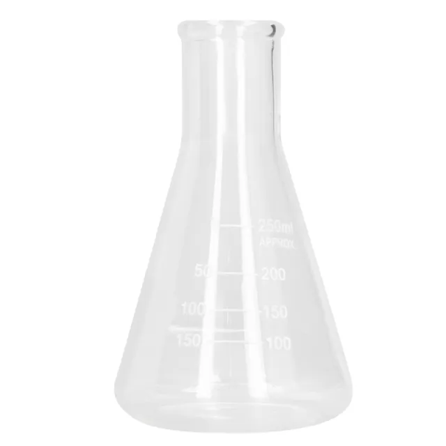 250ml Erlenmeyer Flask Thickened Borosilicate Glass For Laboratory Chemistry
