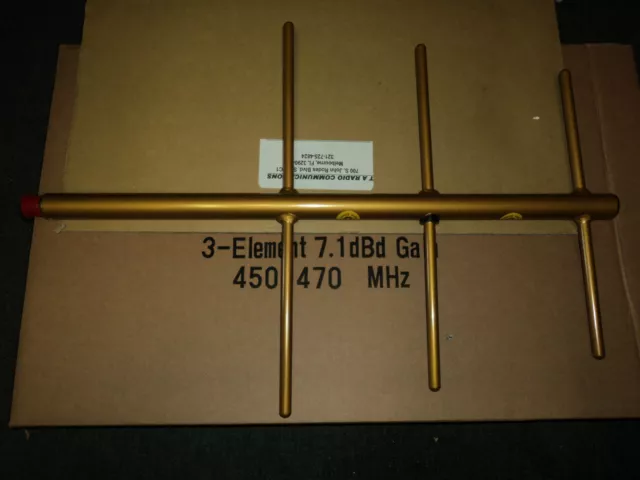 NEUF Antenne de base Yagi UHF 450 - 470 - 3 éléments - Gain de 7,1 dBd - Qualité SOUDÉE