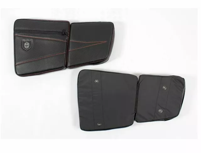 Pro Armor Stock Door Bags Knee Pad Storage Black / Orange Polaris RZR 900 1000 2