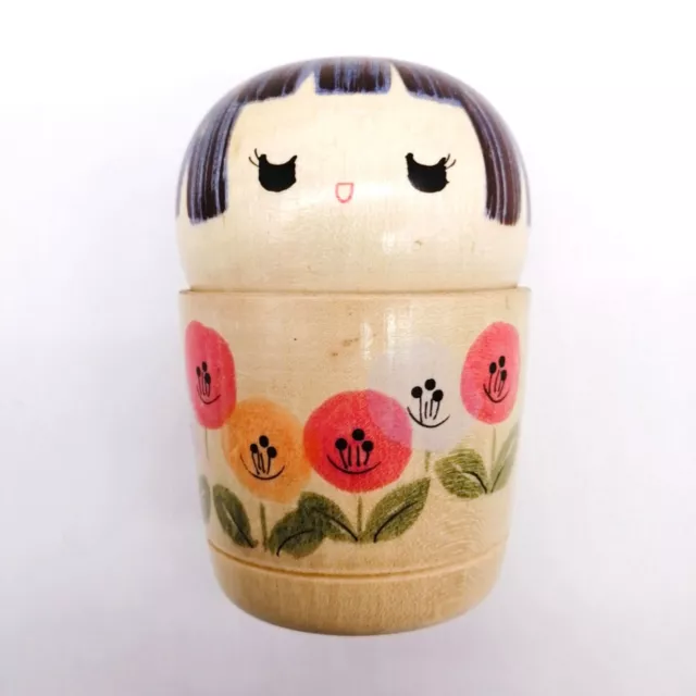 10cm Japanese Creative KOKESHI Doll Vintage SOSAKU Hand Painted Interior KOB240