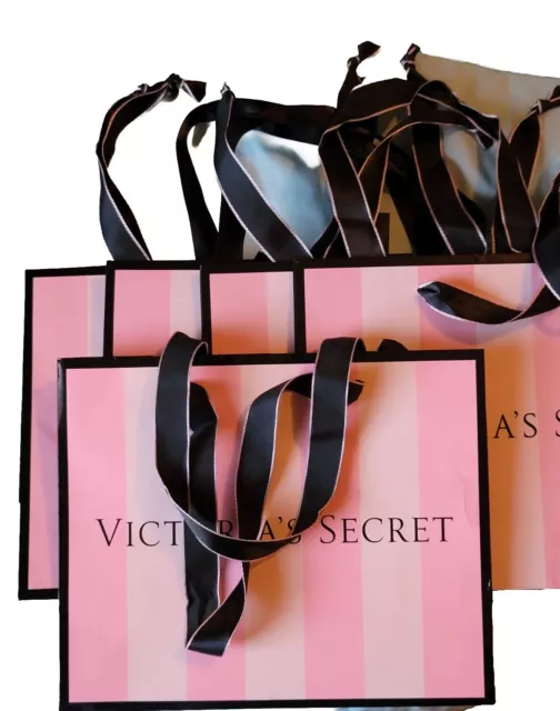 5 Victoria’s Secret SALE Small Paper Shopping Gift Bags Tissue Pink  White🌸New